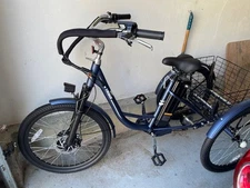 women's tricycle, blue, 24" wheel.  Excellent condition.  Hardly used.  