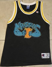 Vtg 90s Champion Space Jam Monstars Jersey 40 Looney Tunes Squad Movie Cartoon
