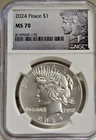 2024 US Peace Silver Dollar $1 .999 NGC MS70