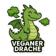 Funny VEGAN Cartoon Car Sticker 9x9cm - Funny Vegan Sticker for Car