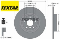 2X Bremsscheibe Textar 92309505 2 Bremsscheiben Hinterachse Hinten FüR Jaguar