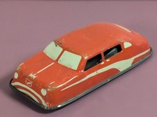 Vintage 1950s. Wyandotte ARGO Red Tin Litho Friction Toy Car Sedan