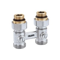 "Caleffi Zweirohr-Hahnblock 301043 Durchgang, HeizköRperanschluss 1/2\" Ag"