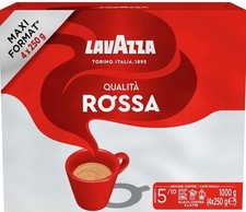Lavazza Qualita Rossa ,Ground Coffee, 4 Packs of 250G,For Moka Pots Medium Roas 23.55 per kilo