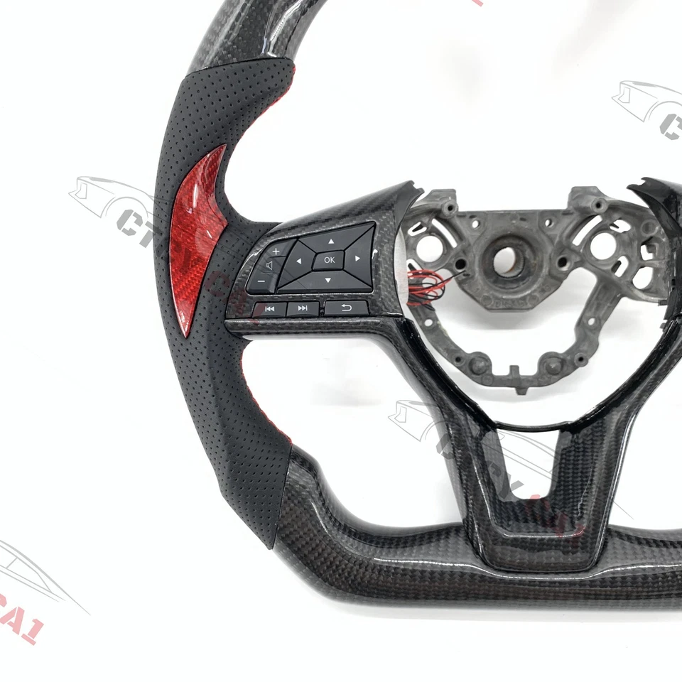 Volante de fibra de carbono personalizado para Nissan 2019-25 Sylphy Altima Versa Sentra Foto 3 de 4