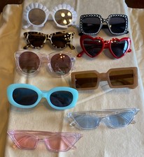 SUN GLASSES PARTY FUN TIME 9 Pairs Various Styles and Colors