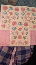 Vintage Hallmark Stickers Flowers Lot Of 3 Sheets Have Age Discoloration