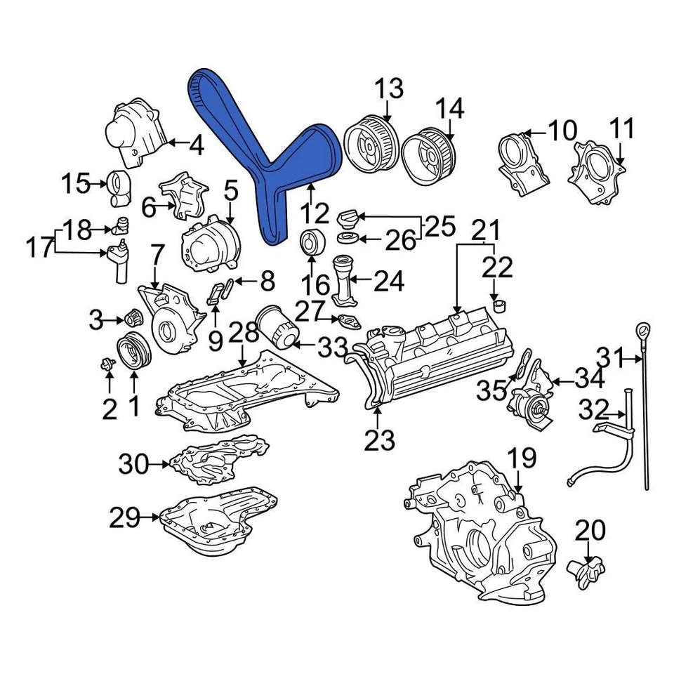 For Toyota Tundra 2000-2009 Toyota 1356809070 Engine Timing Belt Foto 2 de 4