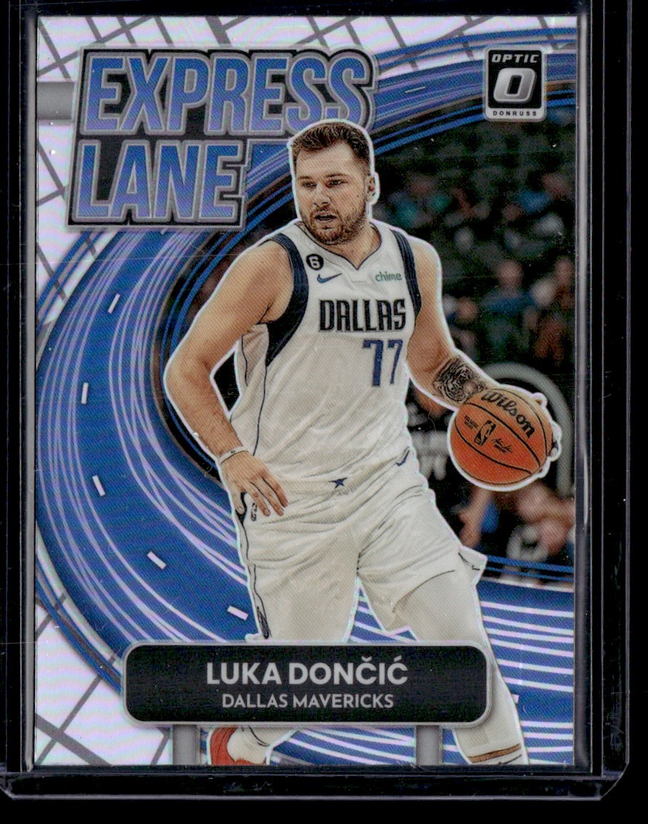 LUKA DONCIC 2022-23 DONRUSS OPTIC EXPRESS LANE SILVER PRIZM DALLAS MAVERICKS #5