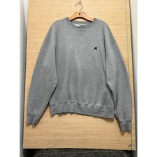 Russell Athletic Pro Cotton Crewneck Sweatshirt Gray Size L Casual Athleisure