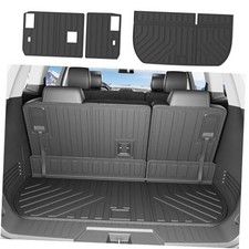Cargo Mat Compatible with 2009-2017 Chevy Traverse Trunk Mat 3rd Backrest Mat