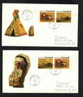 Canada #562-563,  1973 8¢ Plains Pairs 2 similar unknown cacheted FDCs Vancouver