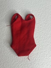 Vtg Barbie Fashion Doll RED Swimsuit One Piece 60s/70s