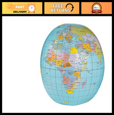 Giant Inflatable Globe Beach Ball 33" Educational World Globe for Kids, Outdoo