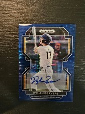 2022 Prizm Draft Picks Baseball Dylan Beavers Blue Prizm PDP33 Auto /9 Orioles 