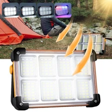 LED Solar Work Light Portable Flood Light 4/ 5 Modes Camping Light Rechargeable