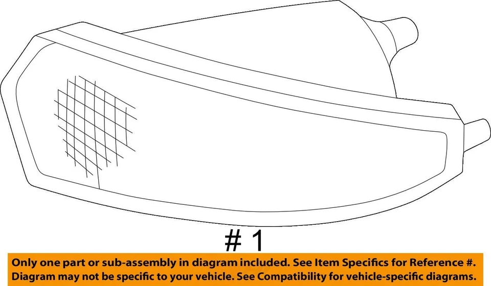 FITS 1995-1999 CHEVROLET CAVALIER LAMP PARK & T SIG 5976572 - NEW OEM 5976572 - Image 3 of 3