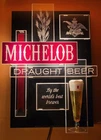 Vintage 1970's MICHELOB Beer LARGE Acrylic 3-D BAR LIGHT Lamp Display Sign NICE!