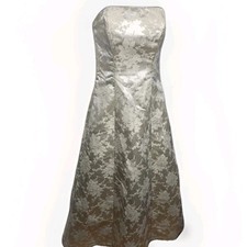 Vintage Jump Apparel Co by Wendye Chaitin White/Silver Gown - 3/4 Womens 3