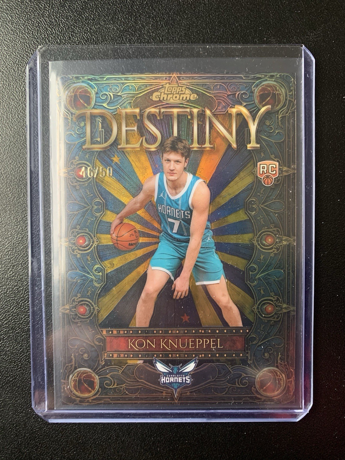 2025-26 Topps Chrome Kon Knueppel Destiny Gold Rookie Refractor /50