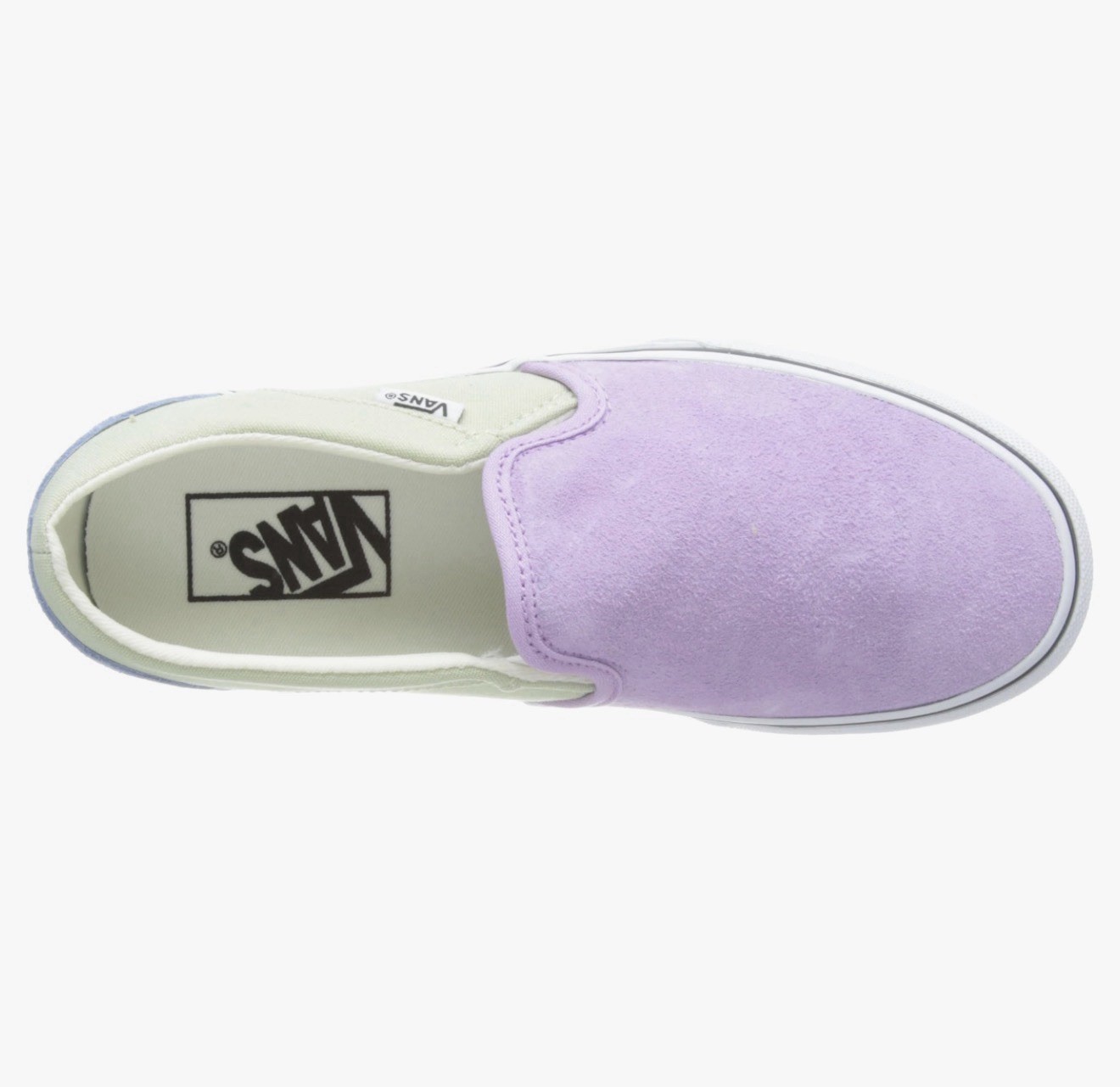 VANS Asher Platform Slip-On Sneaker Damen Kinder Gr.35 Rosa Grün Wildleder Neu image 3