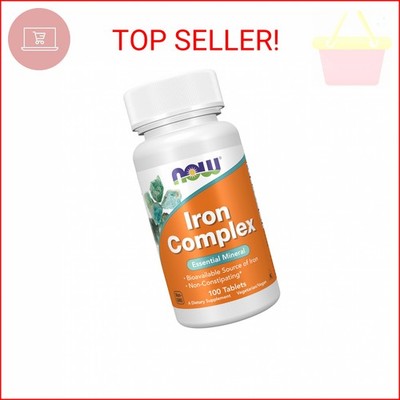 NOW Foods Supplements, Iron Complex, Non-Constipating*, Essential Mineral, 100 T