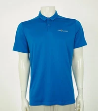 Nike Golf Polo Shirt Mens Medium Blue The Players TPC Sawgrass Dri-Fit Breathe