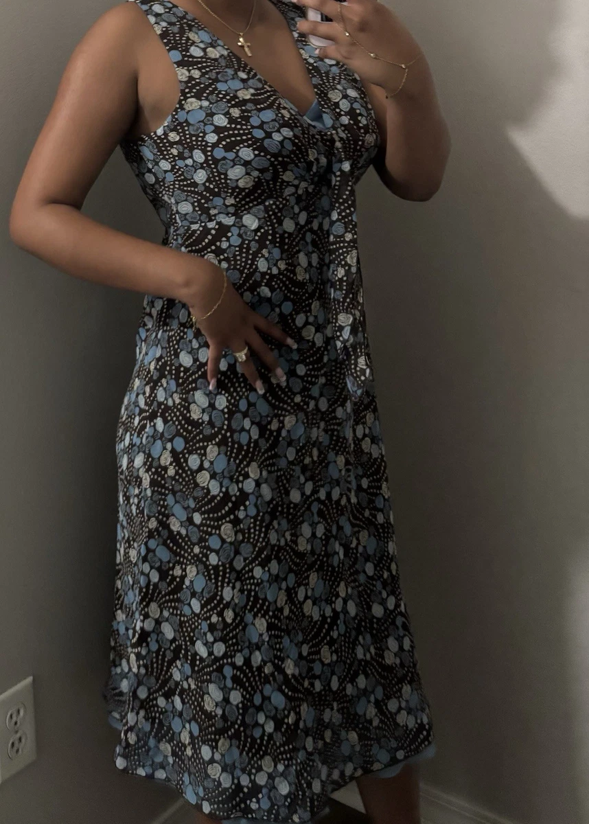 sachin and babi light blue dress Midi dress in chiffon fabric with bow at the neck main image 0
