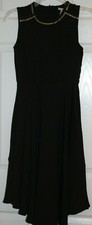 New H &M Little Black Dress Womens Size 2 embellished neckline NWT