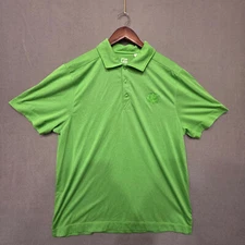 Cutter & Buck Mens Dry Tec Short Sleeve Pullover Polo Green Shirt Size Medium