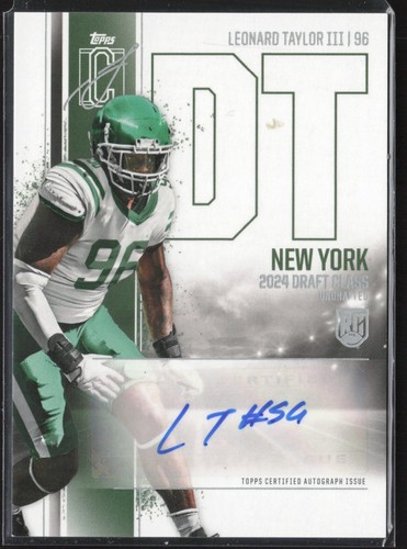 2024 Topps Signature Class Leonard Taylor III Auto RC New York Jets RCA-LT