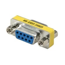 DB9 9-Pin Serial RS232 Female to Female Mini Gender Changer Coupler Adapter