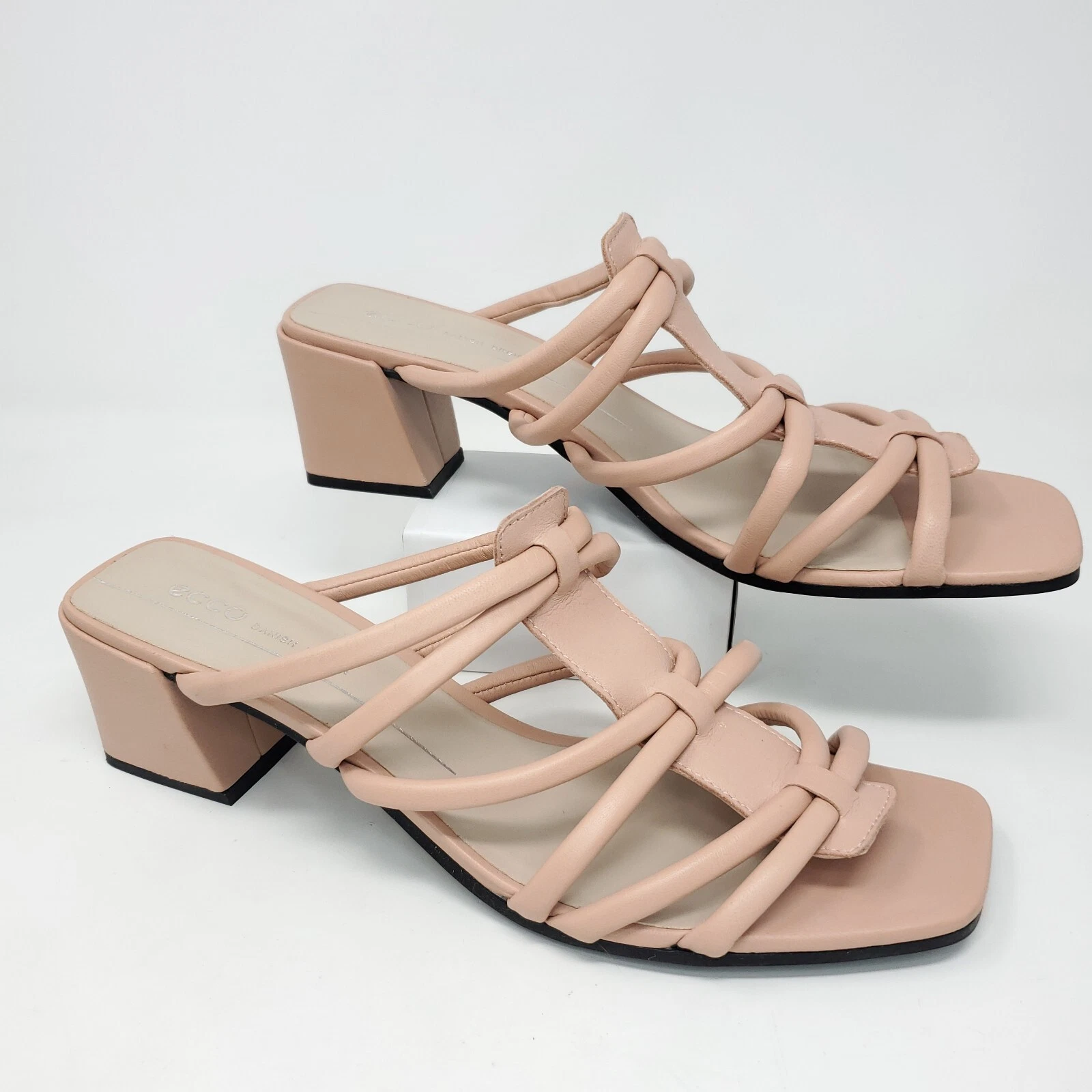 Ecco Elevate sandalo quadrato con cinturino donna 9 9 5 40 nudo in pelle rosa
