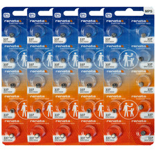 Renata 337 SR416SW 1.55V Silver Oxide Watch 50 Batteries - Made in Switzerland