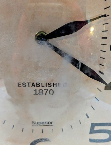 3R Studios Metal Hanging Clock Grand Hotel NYC Brushed Chrome Plast NOT WORKING - Picture 2 of 13