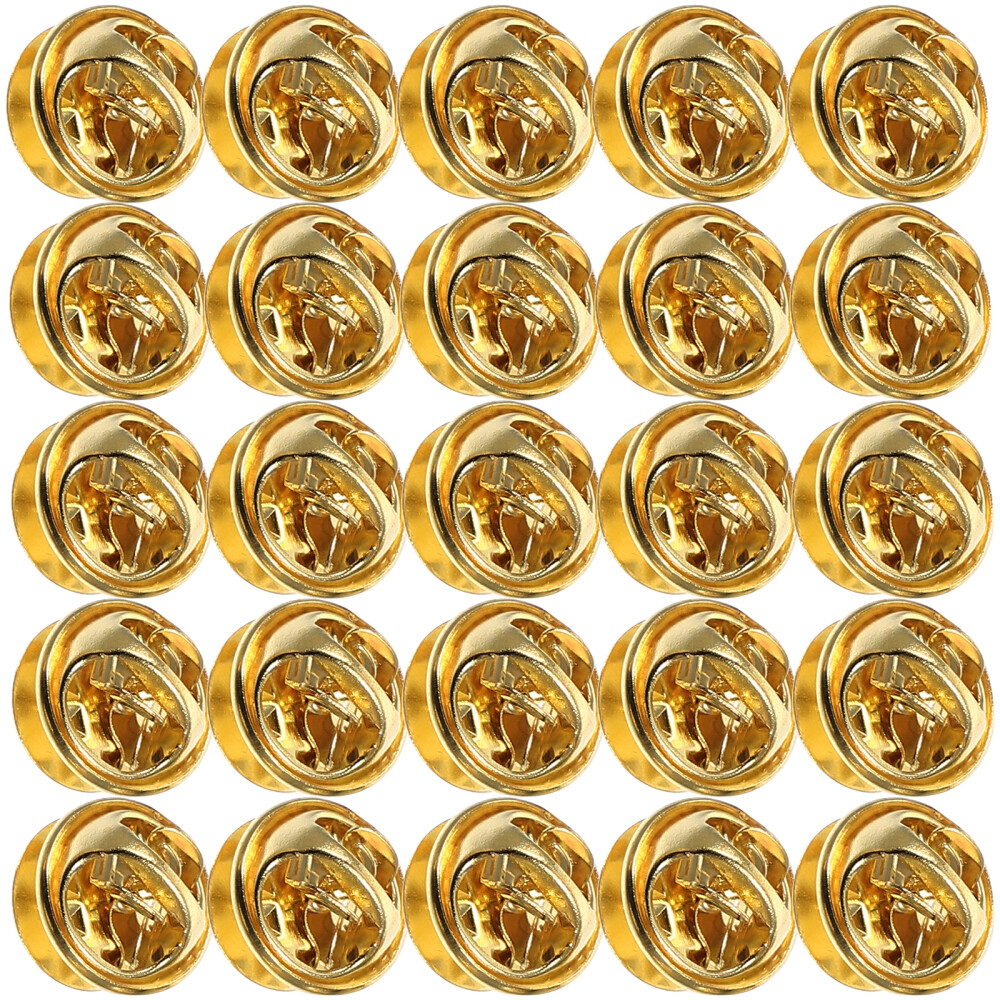 50 Sets Butterfly Needle Pin Brass Tie Tacks Tag Safety Lapel Backs