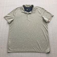 Eddie Bauer Travex Polo Shirt Men's Extra Large Beige Heathered Active Fit