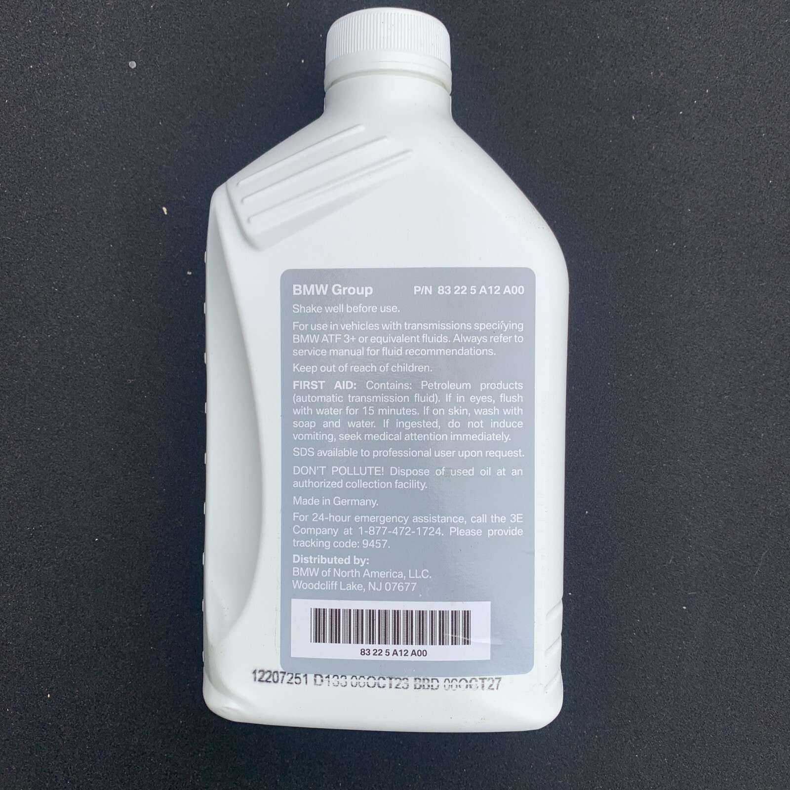 BMW Genuine Automatic Transmission Fluid 83225A12A00 ATF 3 1L 83  