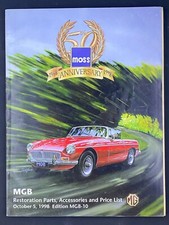 Mgb Parts Catalog Edition Mgb-10 1998 Moss Motors Restoration Accessories Mgb Parts Catalog Edition Mgb-10 1998 Moss Motors Restoration Accessories