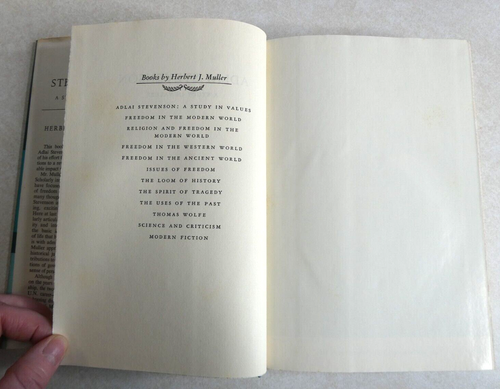 Adlai Stevenson A Study in Values by Herbert J Muller Vintage Book 1st Ed 1967 - Picture 13 of 23