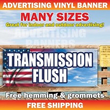 TRANSMISSION FLUSH Advertising Banner Vinyl Sign Auto Mechanic Repair Service
