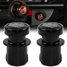 2PCS Universal 12V 21MM Car Cigarette Lighter Plug Cover Button Power Socket US