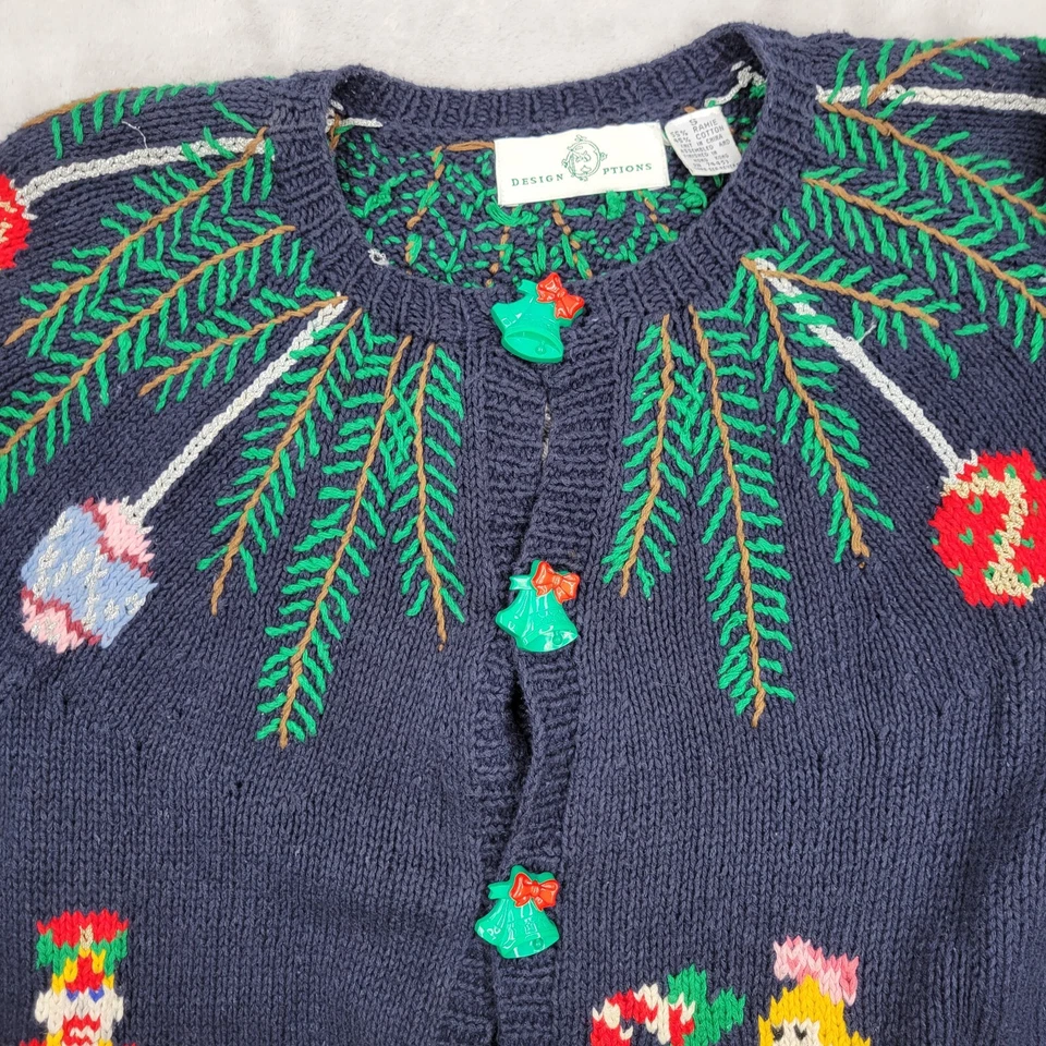 Винтажный бабушка свитер женщин маленький кардиган Рождество бабушка шик Grandmacore - Изображение 4 из 4