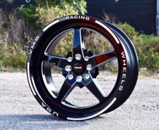 1x 17x8 Black Racing Star 5 Spoke Rims Wheels 4100 4114.3 Et 35 1x 17x8 Black Racing Star 5 Spoke Rims Wheels 4100 4114.3 Et 35