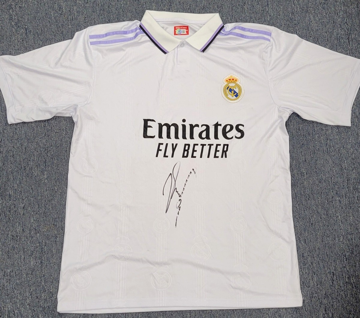 Karim Benzema signed Real Madrid Polo XL Jersey autograph