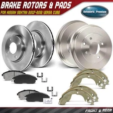 Front and Rear Disc Brake Kit for Nissan Sentra Versa 2007-2012 Cube 2009-2014