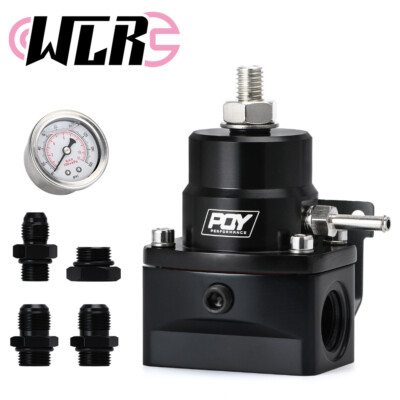 Need Precise Fuel Control For Your EFI Setup? This WLR Adjustable Regulator Is The Ticket. It's Got AN8 Inlets And Outlets, Works With Gasoline, And Comes With A Sweet 0-160 Psi Gauge So You Can Dial It In Perfectly. The Blue Anodized Aluminum Looks Great And It's A Universal Fit. All The Hardware Is Included.