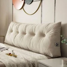 White Twin Size Triangular Headboard Pillow Wedge Body Positioner Support