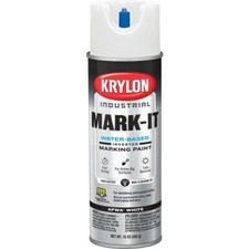  12 -Krylon Mark-It Industrial APWA Brilliant White Inverted Marking Paint731608