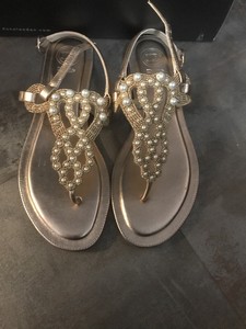 dune rose gold sandals